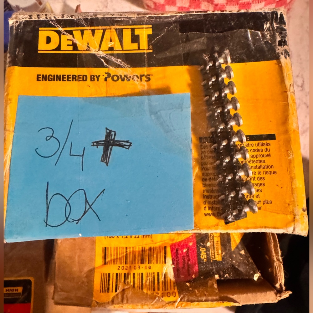 DeWalt Nail Gun Nails - over ¾ full